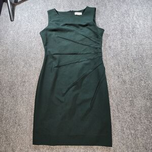 Calvin Klein Forest Green Sheath Dress Womens 6P Petite